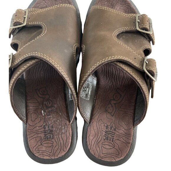Teva Alexandra Sandal Brown Leather Open Toe Buckle Detail Comfort Womens Size 6 - Picture 8 of 9